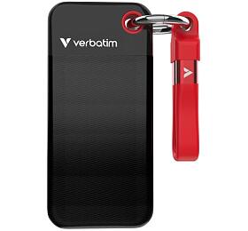 Verbatim Pocket SSD 2TB USB 3.2 Gen 2, externí Solid State Drive, černá/červená (32196)