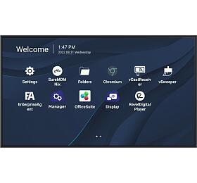 Viewsonic CDE7530 75&quot; 4K 3840x2160 / 450nits / 8ms / 3xHDMI / RS232 / OPSslot / Wifislot / USB-C / 2xUSB / LAN / Android 11/VESA/Repro/24/7