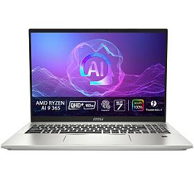 MSI Prestige/A16 AI+ A3HMG / AI9-365 / 16" / 2560x1600 / 32GB / 1TB SSD/AMD int/W11P/Silver/2R (9S7-159K12-024)