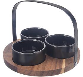 Servrovac misky s tcem BLACK set Orion