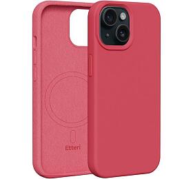 Silikonov TPU pouzdro Etteri Mag pro iPhone 15 raspberry