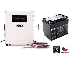 Zlohovac set MHPower WPU-700-12-SET65 pro kotle s obhovm erpadlem, 700W, ist sinus, 12V