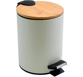 Pedlov odpadkov ko ADONIS SPIRELLA , matn bl, ocel, bambusov vko, 3 l