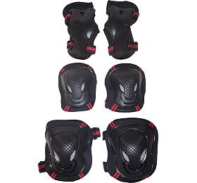 CS204K Chrnie sada pro in-line, kolobky a skateboard vel. L - ern