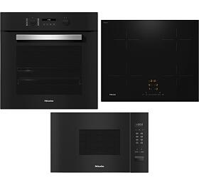 SET Trouba Miele H 2467 B ACTIVE + Indukn deska Miele KM 7361 FL + Mikrovlnn trouba Miele M 2230 SC