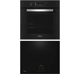 SET Trouba Miele H 2467 B ACTIVE + Indukn deska Miele KM 7361 FL