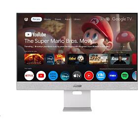 ASUS LCD 27" MS27UC ZenScreen Smart, UHD IPS, Google TV, Harman Kardon speakers, USB Type-C (90W PD),HDMI, DP, USB hub (90LM0A3H-B01O70)