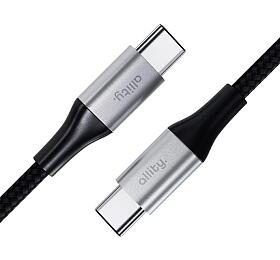 Datov kabel Allity AUC-01 USB-C/USB-C 2m 100W ern