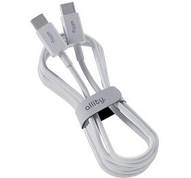 Kabel Allity AUC-03 USB-C/USB-C 2m 60W bílý