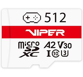 PATRIOT Viper 512GB Micro SDXC / UHS-I / U3 / A2 / C10 / V30 (PV512GGM32MCX)