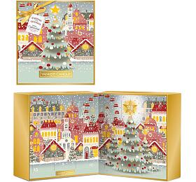 Yankee Candle Passport to the Holidays adventn kalend kniha votivn svka ve skle 12x37 g + ajov svka 12x9,8 g + sklenn svcen