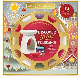 Yankee Candle Passport to the Holidays drkov sada aromalampa + vonn vosk 12x22 g