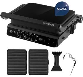 Concept Kontaktn gril s teplotn sondou Glass GE3600
