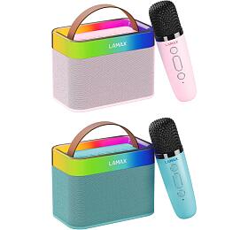 SET Reproduktor LAMAX KaraokeKid1, rov + Reproduktor LAMAX KaraokeKid1, modr