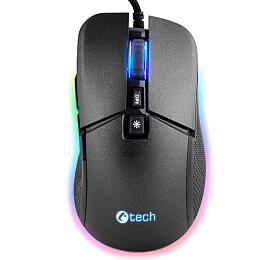 C-Tech Dawn/Herní/Optická/Pro praváky/6 400 DPI/Drátová USB/Černá (GM-24L)