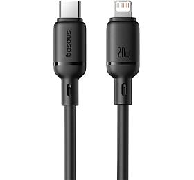 Kabel Baseus Silky USB-C/Lightning 1m 20W černý