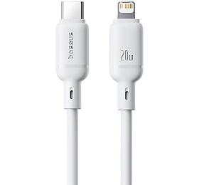 Kabel Baseus Silky USB-C/Lightning 1m 20W bílý