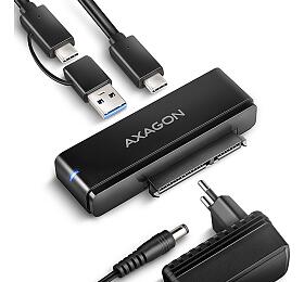 Axagon AXAGON ADSA-FPX, USB-C 10Gbps - SATA 6G, 2.5&quot;/3.5&quot; SSD/HDD FAST PORT X adaptr, v. AC napjee