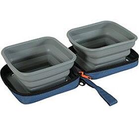 Miska skldac 2v1 BIVOUAK 2x700ml modr Zolux