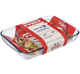 SADA PEKÁČŮ Pyrex 2KS, 3,7L+2,2L, SKLO