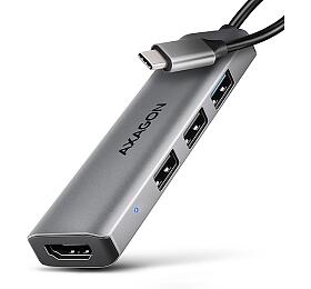 Axagon HMC-H3A, USB 5Gbps hub, 3x USB-A, HDMI 4k/30Hz, kabel USB-C 15cm