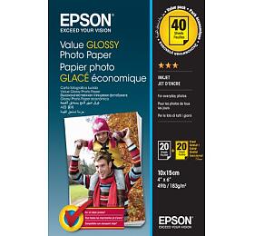 EPSON paper 10x15 - 183g/m2 - 2x20 sheets - value glossy photo paper (C13S400044)