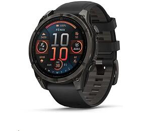 Garmin fenix 8  47 mm, AMOLED, Sapphire, Carbon grey DLC titanium s Black/Gray silikonovm emnkem, EU (010-02904-21)