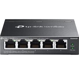 TP-Link OMADA switch ES205GP (5xGbE,4xPoE+,65W, fanless)