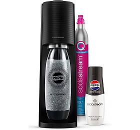 SET Vrobnk sody SodaStream Terra Black + Sirup Sodastream Pepsi MAX 440 ml