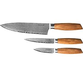 Sada no G21 Gourmet Damascus small box 3 ks, rukoje zebrawood
