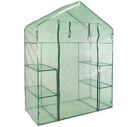 PROGARDEN Foliovnk zahradn se vstupem a 4 policemi 143 x 73 x 195 cm KO-CE7000130