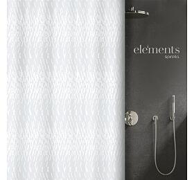 Elements by Spirella sprchový závěs CODE, vzorovaný, bílý, 180 x 200 cm, polyester