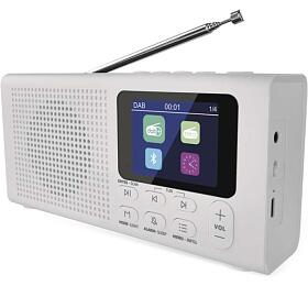 Radiopřijímač Emos E0091, s Bluetooth, bílé