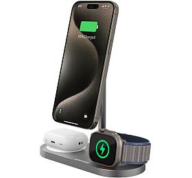 CubeNest 3in1 Magnetic Wireless Charger S313 Pro Space Grey