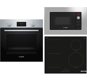 SET Trouba Bosch HBF133BR0 + Mikrovlnn trouba Bosch BFL623MS3 + Indukn deska Bosch PWP611BB5E