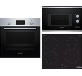 SET Trouba Bosch HBF133BR0 + Mikrovlnn trouba Bosch BFL520MS0 + Indukn varn deska Bosch PUE611BB5E