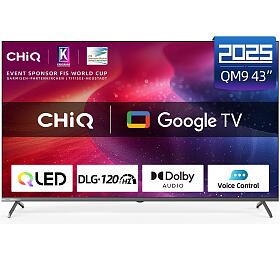UHD QLED TV 43" CHiQ U43QM9G metalick Google TV DLG 120 Hz zruka 2+2 roky