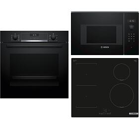 SET Trouba vestavn Bosch HBG537EB3 + Mikrovlnn trouba Bosch BFL524MB0 + Indukn deska Bosch PWP611BB5E