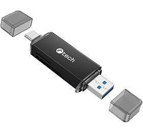 teka karet C-Tech UCR-02-AL, USB 3.0 TYPE A/ TYPE C, SD/micro SD