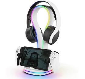 iPega P5P23 Nabjec RGB Stojan pro Playstation Portal Remote Player s Drkem na Sluchtka White