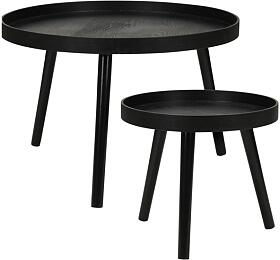 HOMESTYLING Odkldac stolek sada 2 ks borovice ern KO-KR8200300