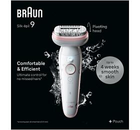 Braun Silk Epilátor 9, Bílý / Růžový