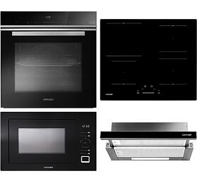 SET Trouba Concept ETV8560bcN BLACK + Indukn deska Concept IDV4360 + Mikrovlnn trouba Concept MTV6925bc BLACK + Odsava par Concept OPV3560bc BLACK