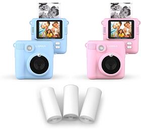 SET Fotoapart LAMAX InstaKid1, modr + Fotoapart LAMAX InstaKid1, rov + Termopapr LAMAX InstaKid1, 3ks