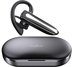 Bluetooth sluchtko s nabjecm pouzdrem Maxlife MXBH-01 ern