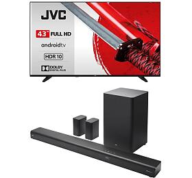 SET FHD LED TV JVC LT-43VAF3335 + Soundbar JVC TH-E874B