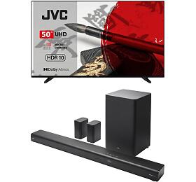 SET UHD LED TV JVC LT-50VU3305 + Soundbar JVC TH-E874B