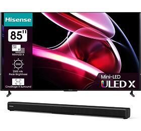 SET UHD Mini LED TV Hisense 85UXKQ + Soundbar Hisense HS205G