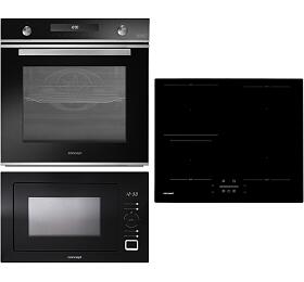 SET Trouba Concept ETV8260bc BLACK + Mikrovlnn trouba Concept MTV6925bc BLACK + Indukn deska Concept IDV5160