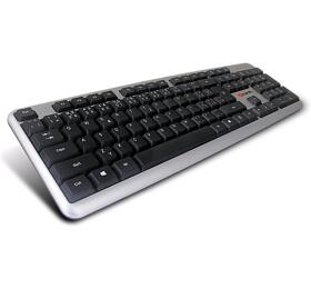 Klávesnice C-TECH KB-102 USB slim silver, CZ/SK